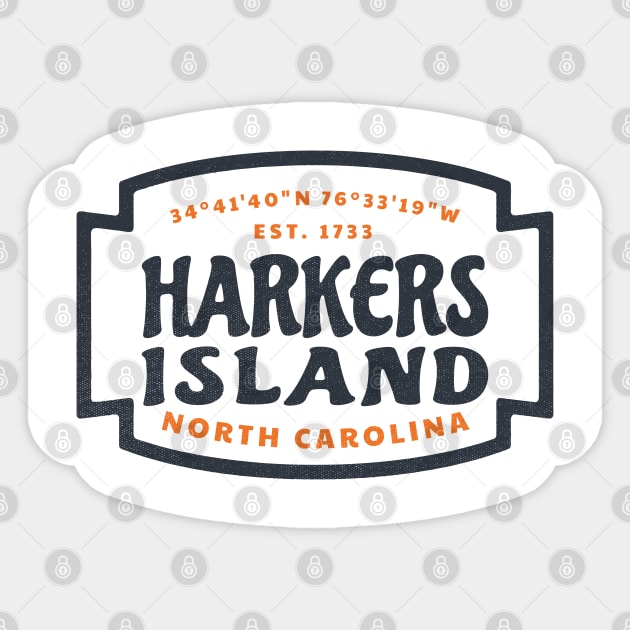 Harkers Island, NC Summer Vacation Beach Trip Sticker by Contentarama